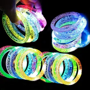 Vendita calda Glow In Dark Led bracciale per la festa di natale regalo Premium lampeggiante Bubble Led bracciale per la festa