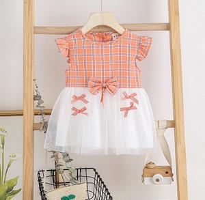 Nouvelle robe de princesse pour bébé fille, style élégant, de haute qualité, col rond, manches à pétales, robe tutu - Product Image 3