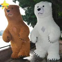 Funtoys CE Fantasia de Mascote Inflável, Urso Polar Branco, Marrom, Adorável, Adulto