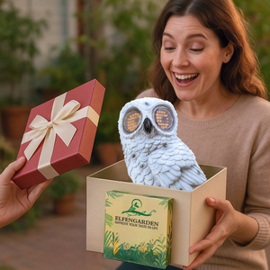 ไฟสวนพลังงานแสงอาทิตย์รูปนกฮูกจำลองแบบสมจริงไฟสนามหญ้า360การออกแบบที่จดสิทธิบัตรใหม่ - Product Image 6