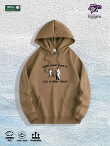 Almacén Local en EE. UU.: Sudadera con Capucha 100% Algodón con Estampado Gráfico 'CALL in THICC TODAY', 7 Colores - Product Image 5