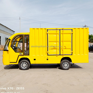 Véhicule de livraison de nourriture électrique à 4 roues 2 places chariot de tourisme camion <span class=keywords><strong>voiture</strong></span> de patrouille cargo trémie transport camionnette - Product Image 2