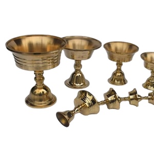 Candelabro Retro de oficina dorado, decoración del hogar, librería de cobre, portavelas, sala de estar, cafetería, fiesta de celebración hecha a mano - Product Image 3