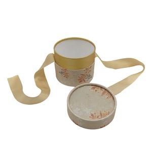 Bán buôn tùy chỉnh thiết kế in ống giấy đám cưới Vòng các tông Hộp Quà Tặng Bao bì với Ribbon - Product Image 4