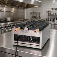 Machine à gaufres Taiyaki en acier inoxydable 5 poissons, antiadhésive, pour restaurant, machine à gaufres Taiyaki en forme de poisson
