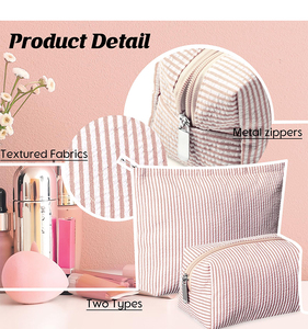 HaoRan - Juego de Bolsas de Maquillaje con Logotipo Personalizado al por Mayor, Bolsa de Cosméticos Bonita, Bolsas de Aseo, Neceser, Bolsa de Maquillaje - Product Image 3