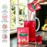 Aardbeiensmaak Instant Poederdrank Halal Gecertificeerd Fruit Smaak Drankmix OEM Fabrikant Leverancier