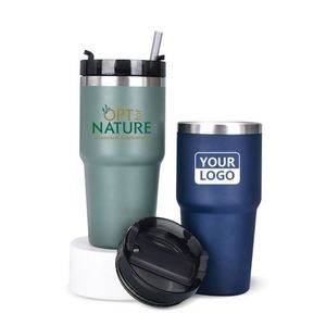 แก้วน้ำสแตนเลสขนาด 20 ออนซ์ 30 ออนซ์ แก้วกาแฟเก็บความร้อนสุญญากาศ  แบบพกพาสำหรับเดินทาง  ออกแบบโลโก้ได้ตามต้องการ แก้วน้ำสำหรับเดินทางในรถยนต์ - Product Image 4