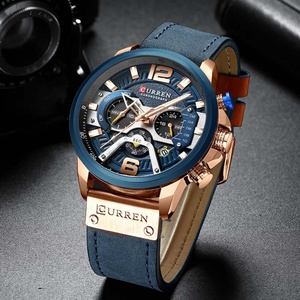 Montres de sport décontractées CURREN 8329 pour hommes, montre-bracelet en cuir de marque haut de gamme, montre homme, chronographe tendance - Product Image 2