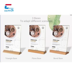 Mesa publicitaria, soporte para menú de escritorio, soporte de madera, acrílico, tamaño personalizado, tarjeta de exhibición Nfc - Product Image 1
