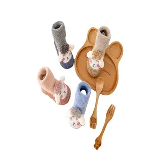 New super warm lamb non-slip soft foldable baby socks and shoes for toddler comfort Toddler Boy And Girls Sock Shoes