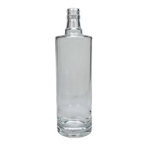Botella de plástico transparente de larga duración, botella de plástico transparente de alta calidad para Vodka, gran oferta