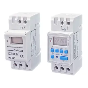 THC-15F Bi-volt Loại Chuông Điều Khiển GIÂY Timer Switch 16amp 24vdc Hàng Ngày Lập Trình AUTO Din Rail Mounted