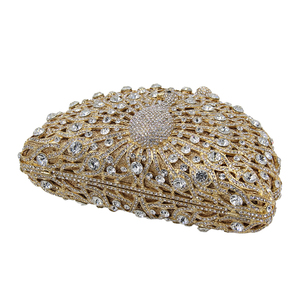 Bolso de mano vintage con diseño de pavo real para mujer, elegante bolso de mano nupcial con cristales, cadena delicada para novia, esposa o amante - Product Image 4