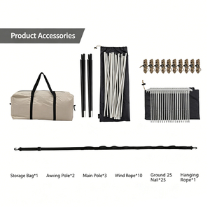 Tenda Laterale per Auto da Campeggio per 5-8 Persone, Facile da Montare, per Tour in Auto, Quattro Stagioni, Mimetica, Doppio Strato - Product Image 2