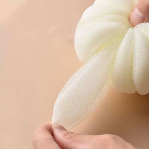 Large Soft Pumpkin <b>Shower</b> Ball Bubble Net Bath Flower Luxury Mesh Loofah Rubbing Bath Towel <b>Shower</b> Flower Wholesale - Product Image 3