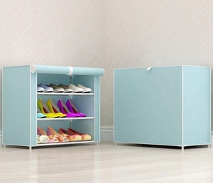 モダンな折りたたみ式キャビネット靴ラック防風カバー付き衣類スタンド収納室内用 - Product Image 3