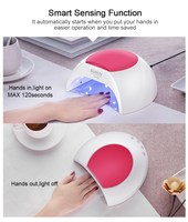Matériel plastique ABS pour manucure, lampe sèche-ongles Gel UV à LED, sans fil, de haute qualité, pour usage professionnel, Salon, nouveau, 48w