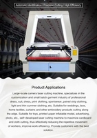 Machine de découpe laser automatique à caméra CCD pour textile, tissu, cuir, vêtement, bois, caoutchouc, formats AI BMP