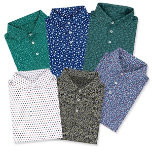 Áo golf nam may theo yêu cầu OEM, chất liệu nhanh khô, kiểu dáng ôm sát, tay ngắn, chất liệu thun co giãn, dành cho quần áo polo. - Product Image 1