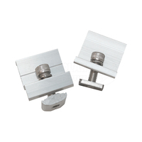 Système de fixation de panneaux solaires en aluminium, ventouse d'extrémité pour montage solaire domestique, en promotion
