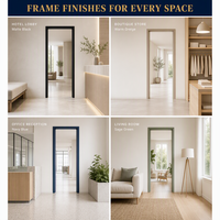 Kusen Pintu Aluminium Modern Ukuran Khusus, Casing Pintu Logam, Proyek Pintu Interior Ruang Tamu, Langsung dari Pabrik, OEM/ODM