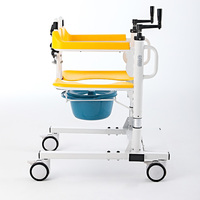 Chaise élévatrice manuelle, avec roulettes, pour toilettes, appareil médical