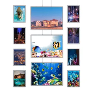 Dropshipping Products 2023 A3 Illuminated Light Box Frame Wall Mounted Hanging Real Estate Agent Window Display Led Light Box