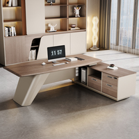 Meubles de bureau modernes de luxe, table modulaire en forme de L, bureau en bois pour directeur général, bureau triangulaire