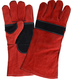 قفازات العمل الصناعية من جلد البقر الأسود 14 بوصة مقاومة للحرارة CE ISO9001 - Product Image 5