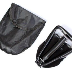 Pala Multifunción con Hoja de 13 1/2 Pulgadas, Mango Metálico Plegable con Agarre en D, Negra, Grado Industrial, para Uso en Exteriores, Camping y Automóvil - Product Image 4