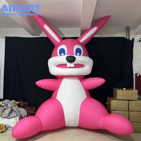 Mascotte gonflable de lapin de Pâques de grande taille, ballon gonflable de lapin