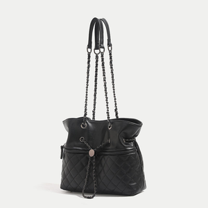 Sac seau de luxe de haute qualité, sac à main pour femme de grande capacité, élégant et en cuir souple, sac à bandoulière zippé. - Product Image 1