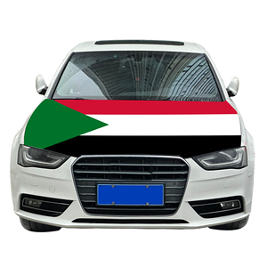 Housse de capot de voiture du Soudan, drapeau de capot de voiture, vente en gros, personnalisable, résistante à l'usure et durable - Product Image 6