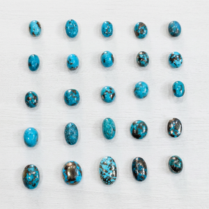 Oval Glass Blue Green Turquoise <b>Loose</b> <b>Beads</b> for Jewelry Making Bulk Pack - Product Image 1