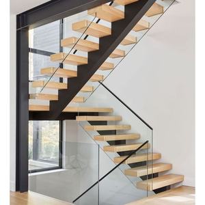 CBMMart Luxe Matériaux Mixtes Acier Verre Incurvé Designer Appartements Haut de Gamme <span class=keywords><strong>Escalier</strong></span> - Product Image 2