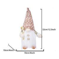 Nouvelle Arrivée de Noël : Ornement de Fenêtre Rudolph, Poupée Sans Visage en Peluche à Paillettes avec Lumière Scintillante