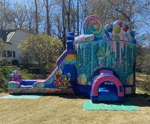 Castillo combinado inflable comercial diseñado océano caramelo colorido con aprobación ASTM CPC - Product Image 2