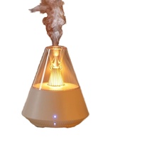 Difusor de Aroma Ultrasónico USB Portátil, Difusor de Aroma Eléctrico con Simulación de Lava Volcánica para Yoga y Relajación en el Hogar, Humidificador