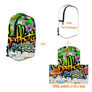 Zaino Scolastico Leggero Multitasche per Bambini, Borsa per Libri Riutilizzabile Personalizzabile con Graffiti, Zaino Studentesco per Scuola - Product Image 1
