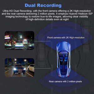 4G CMOS Xe Máy Ảnh Dòng Sống 2K + 1080P Kép Máy Ảnh GPS Theo Dõi Wifi Hotspot Nhiều Báo Động Tầm Nhìn Ban Đêm DVR Dash Cam Zd33 - Product Image 3