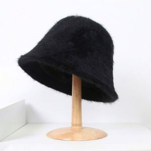 Faux Fur Trimmed <b>Beanie</b> for Women Girls Russian Style Furry Winter Bucket Hats Warm Ski Snow Hat Promotion Gifts - Product Image 1