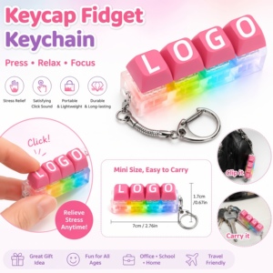 Porte-clés mécanique LED à prix <span class=keywords><strong>d</strong></span>'usine, anti-stress, avec interrupteur de test de clavier, pour soulager le stress et la <span class=keywords><strong>d</strong></span>écompression - Product Image 3