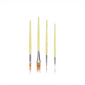 Pennelli Giorgione di Alta Qualità, Set da 4 Pezzi con Manico in Plastica e Setole <span class=keywords><strong>Sintetiche</strong></span> per Pittura Acrilica, a Olio, su Tessuto e Acquerello - Product Image 4