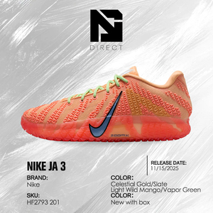 Nike Ja 3 'Daybreak' Chaussures de course en maille respirante à lacets, bout rond, baskets de sport respirantes à lacets - Product Image 6
