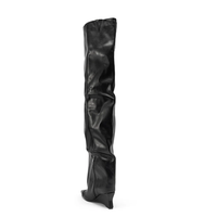 Bottes à talon compensé pour femmes, design d'usine, pour mollets larges, chaussures de luxe tendance pour l'hiver et les soirées