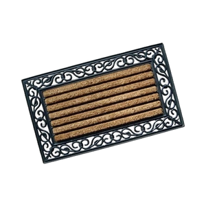 Tapis d'entrée en caoutchouc durable à motif géométrique 50x100cm, antidérapant, résistant aux taches, réversible, ajouré pour usage domestique et industriel - Product Image 5
