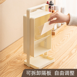 Cosmetic Storage Rack Plastic 4 In 1 Organizer For Makeup Brushes Lipsticks Eyebrow Pencils Dressing Table Use - Product Image 3