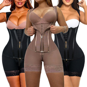 Compression Breathable Eco-Friendly <b>Tummy</b> Tucker Colombian Shapewear Postpartum Belly Flat Sheath Strong Waist Trainer Bodysuit - Product Image 1