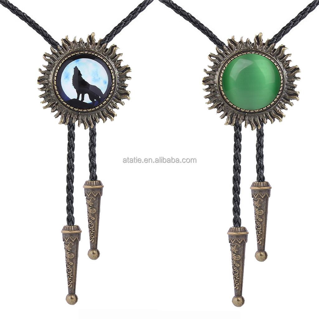 New Trendy Bolo Tie Popular Western Rodeo Cowboy Leather Dance Necktie Western Necklace Costume Accessories For Men And Women